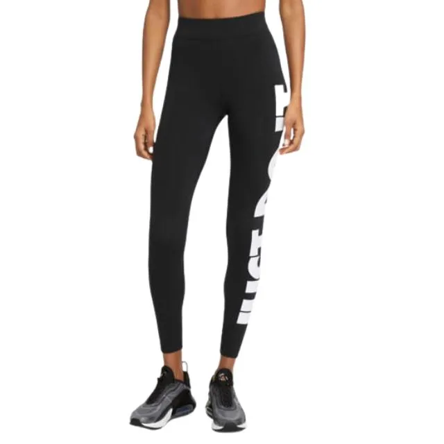 Nike Sportstyle Essential High Rise Graphic Women Lifestyle Tight Black/White