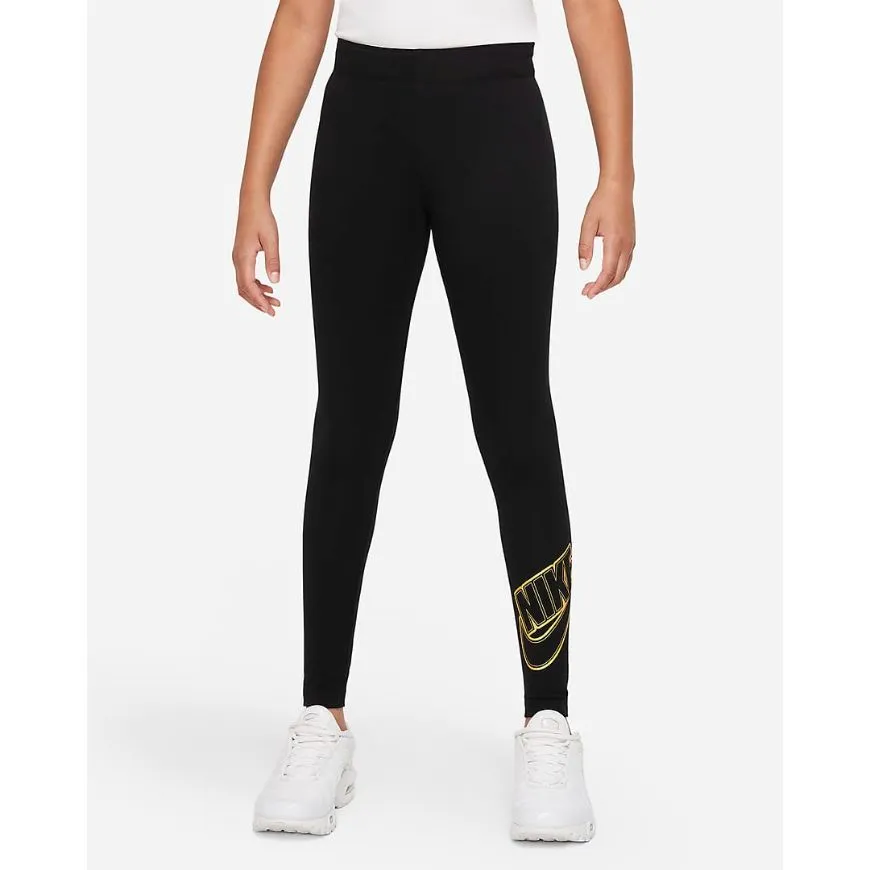 Nike Sportswear Girls Lifestyle Tight Black/Gold