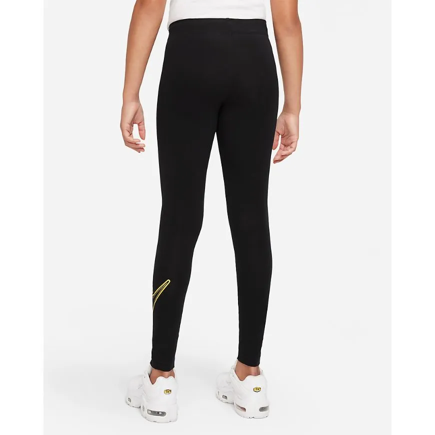 Nike Sportswear Girls Lifestyle Tight Black/Gold