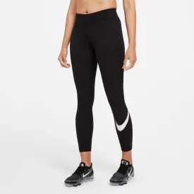 NSW ESSENTIAL MID-RISE SWOOSH LEGGINGS "BLK"