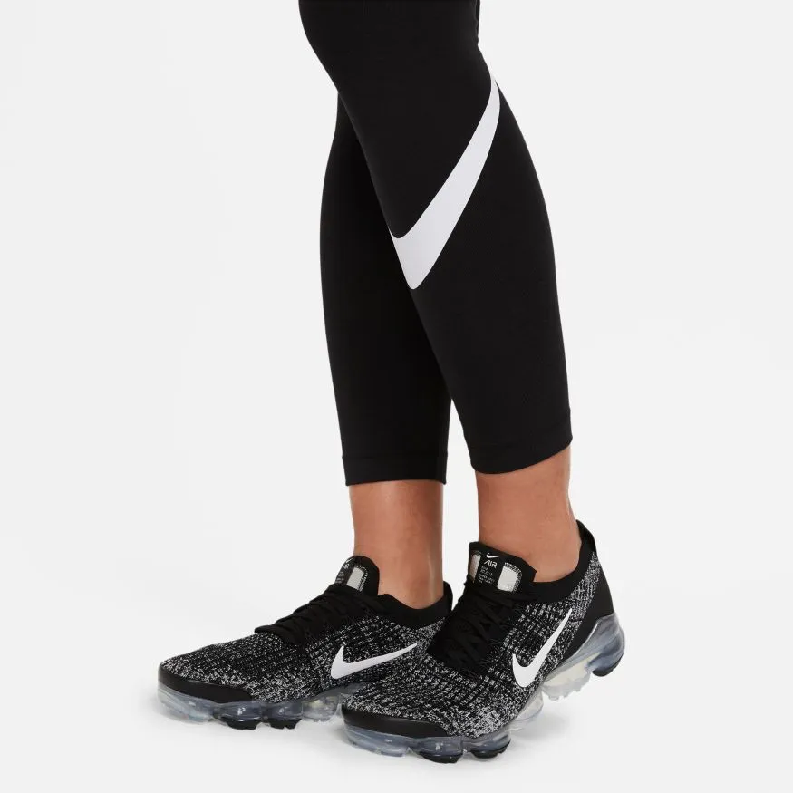 NSW ESSENTIAL MID-RISE SWOOSH LEGGINGS "BLK"