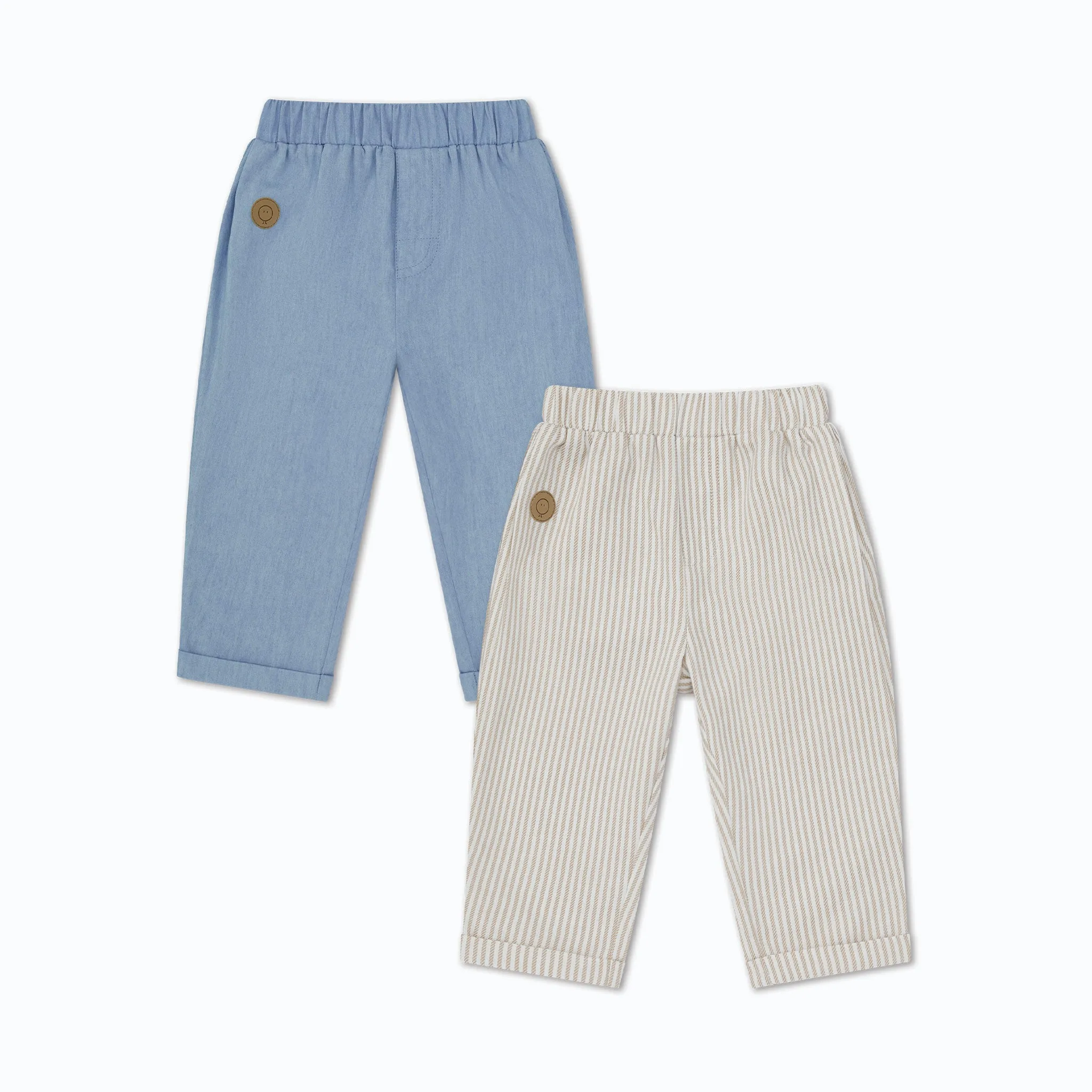 Organic Cotton Trousers 2 Pack