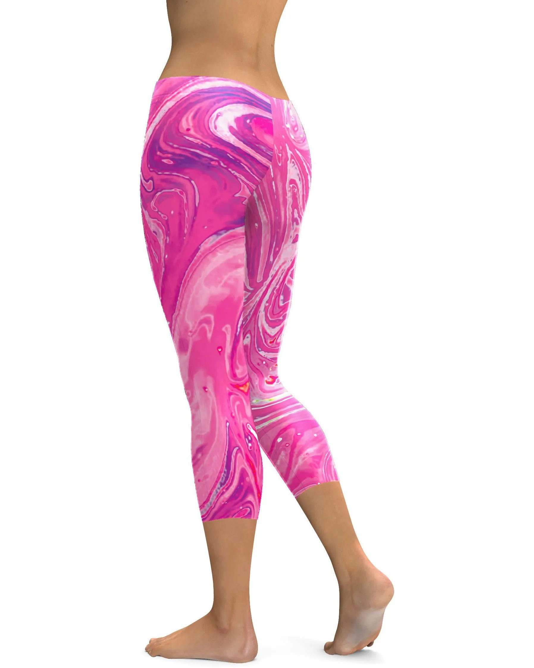 Pink Swirl Capris