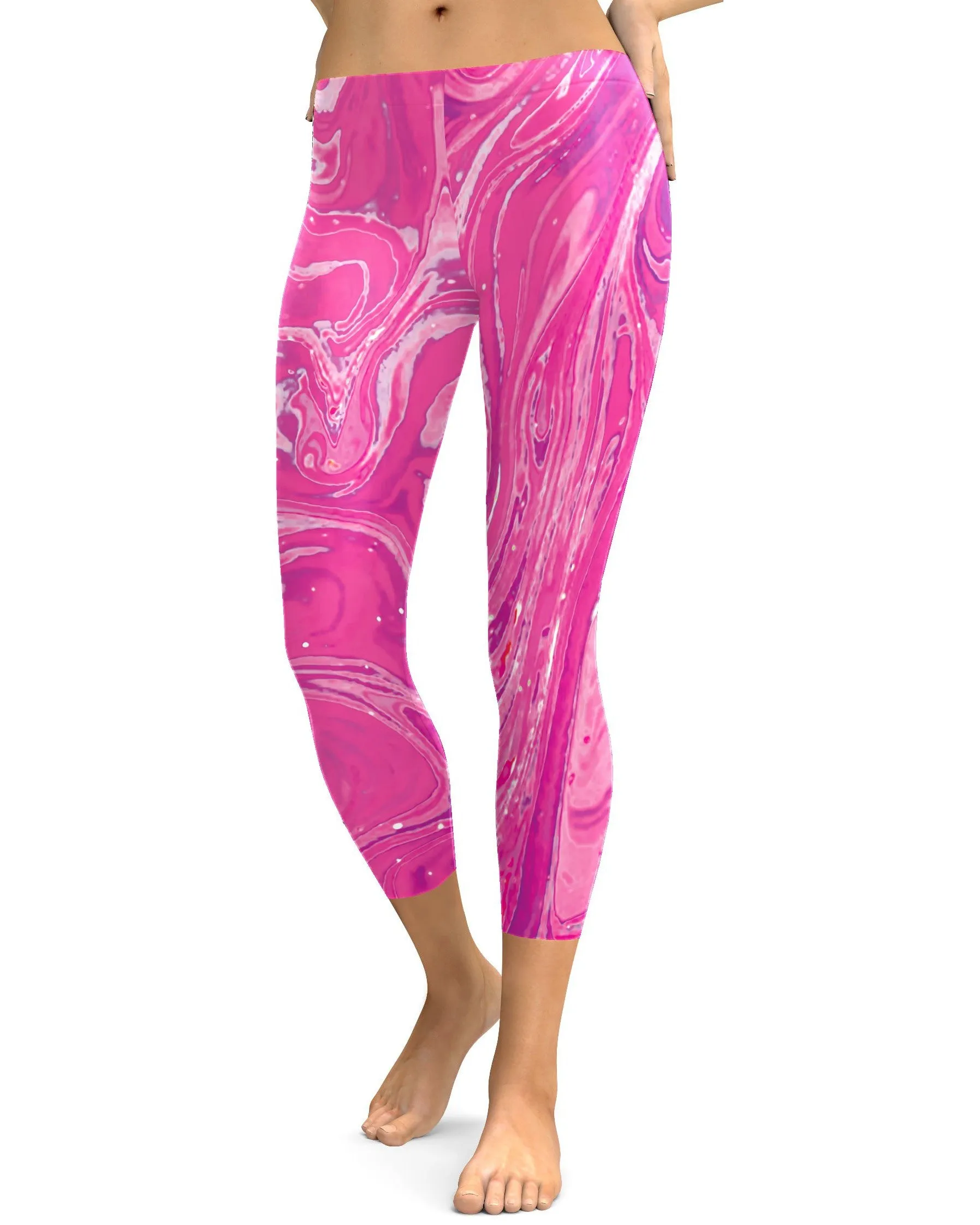 Pink Swirl Capris