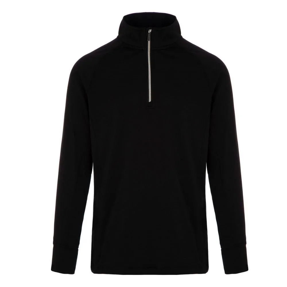 ProQuip Pro-Tech Comfort Stretch 1/4 Zip Midlayer Pullover Top - Black