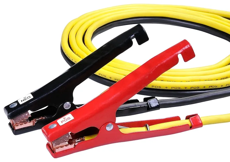 ProSource 081602 Booster Cable, 8 AWG Wire, 4-Conductor, Clamp, Clamp, Stranded, Yellow/Black Sheath :EA: QUANTITY: 1