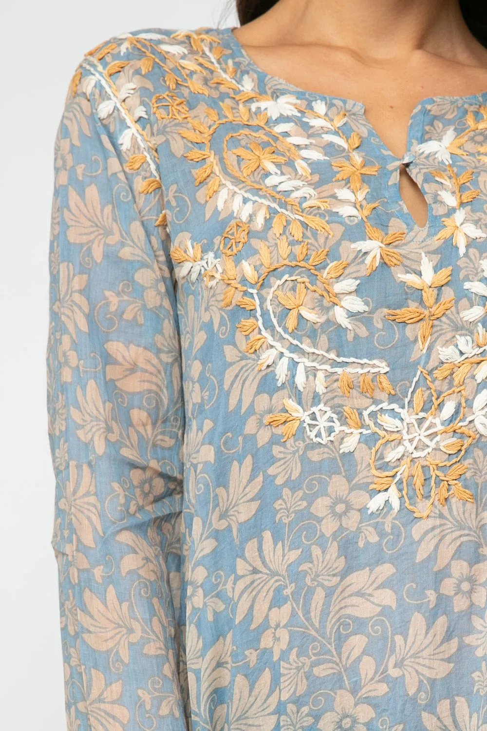 RAJ FORAL PETAL EMBROIDERED TUNIC