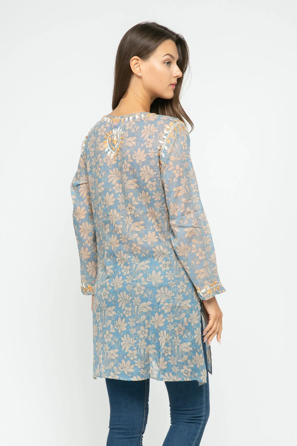 RAJ FORAL PETAL EMBROIDERED TUNIC