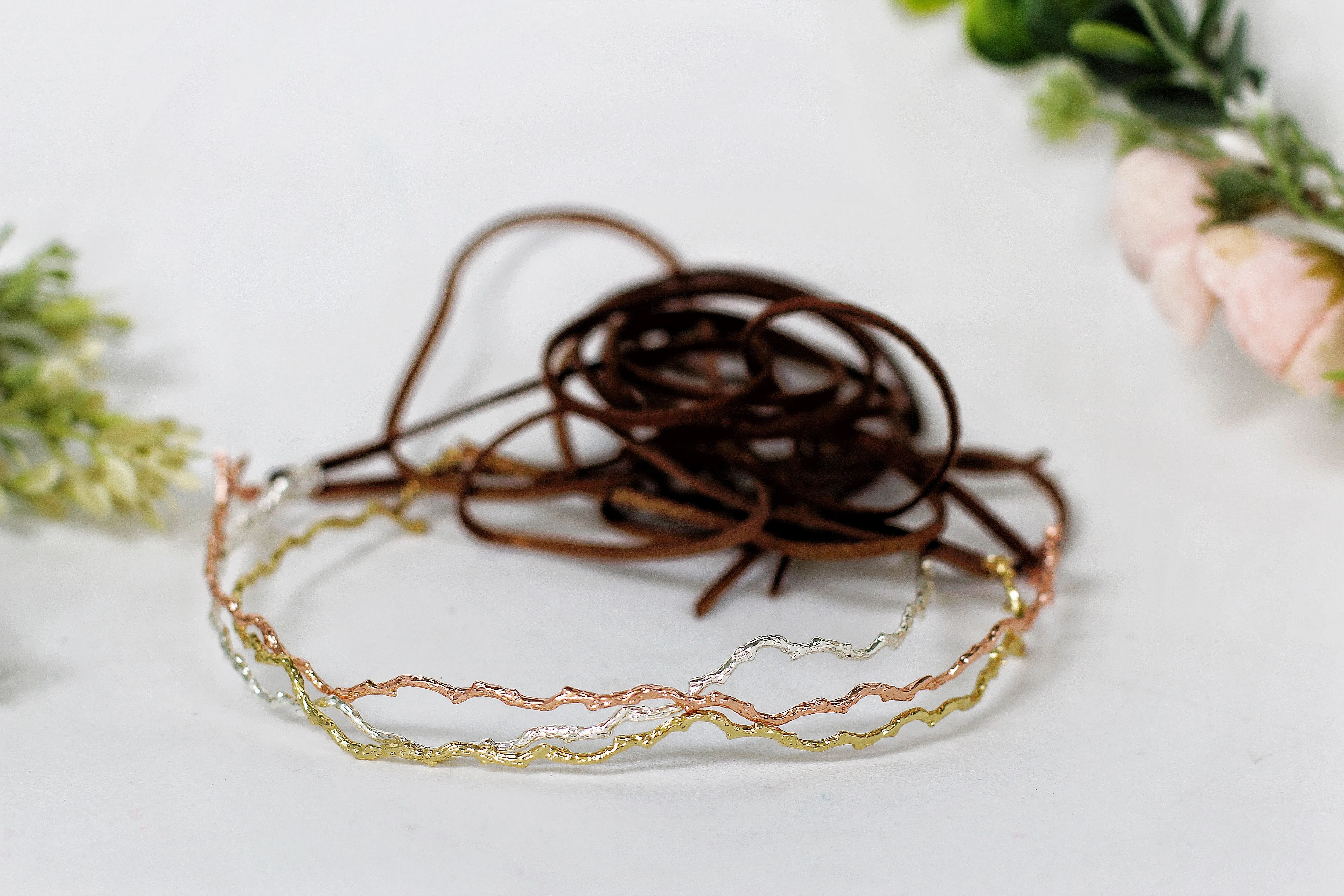 Rustic Branch with Crystals Wreath