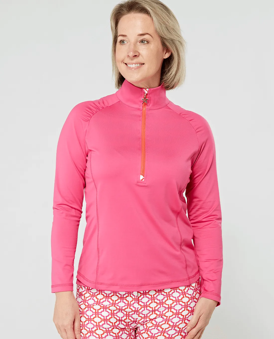 SIZE XXL - SWING OUT SISTER Celeste 1/4 Zip Lush Pink