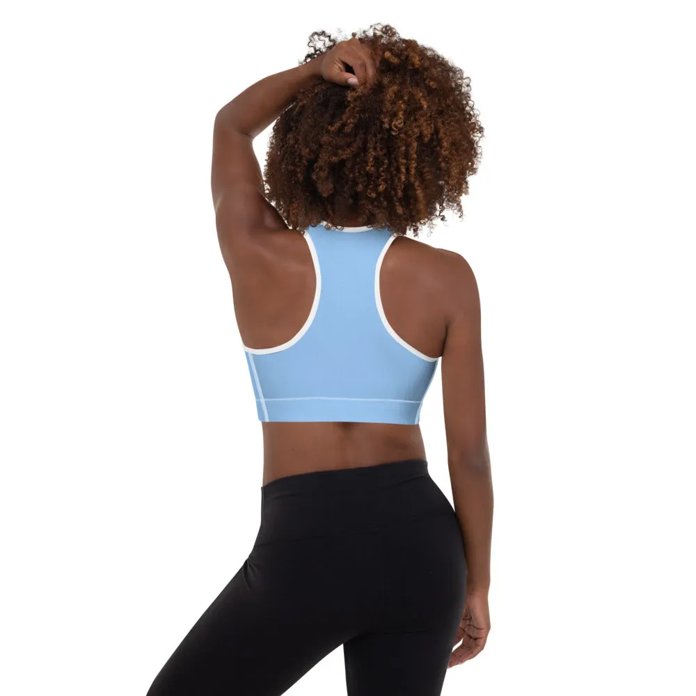 Sky Blue Padded Sports Bra