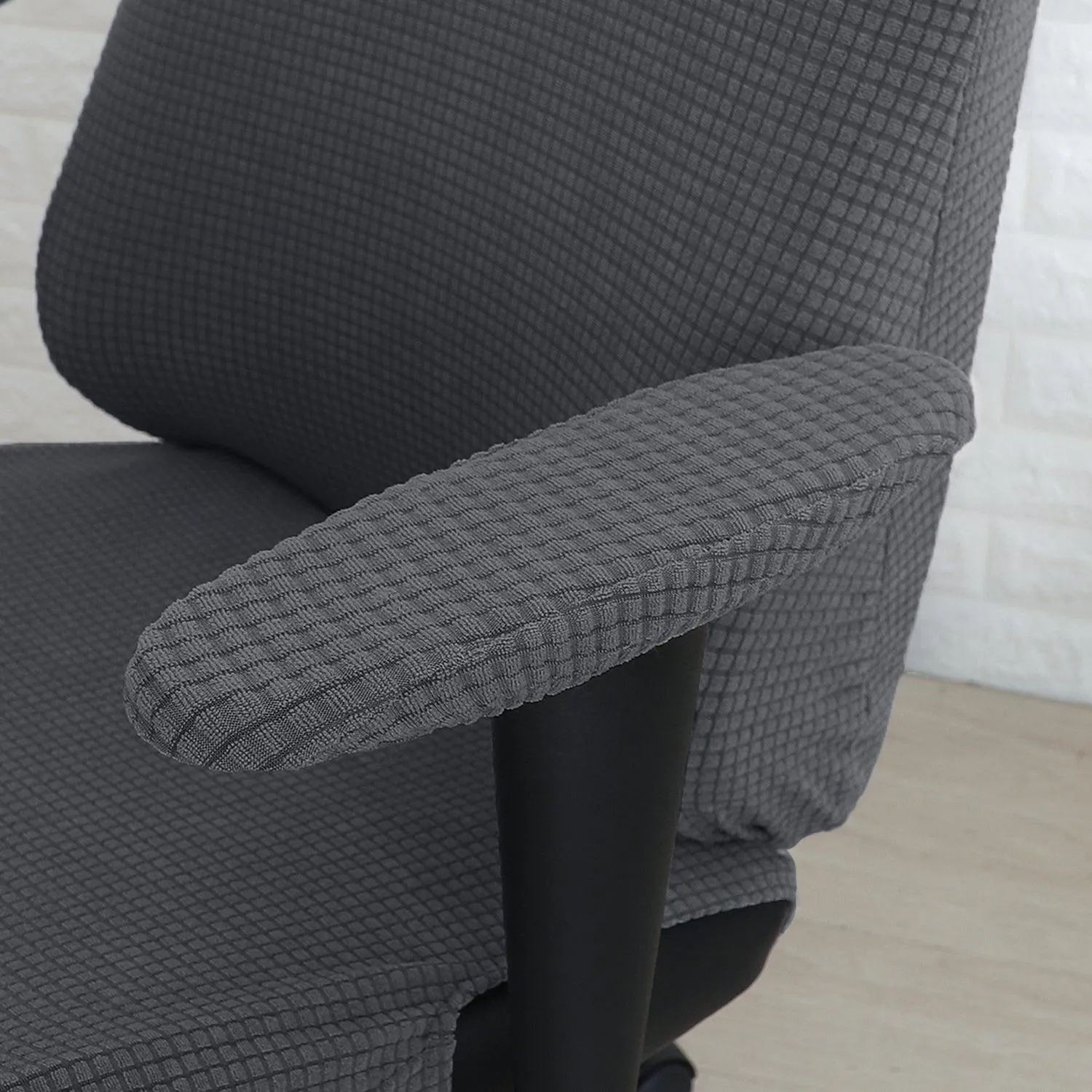 Stretchable Jacquard Elastic Gaming Chair Cover, Dark Grey