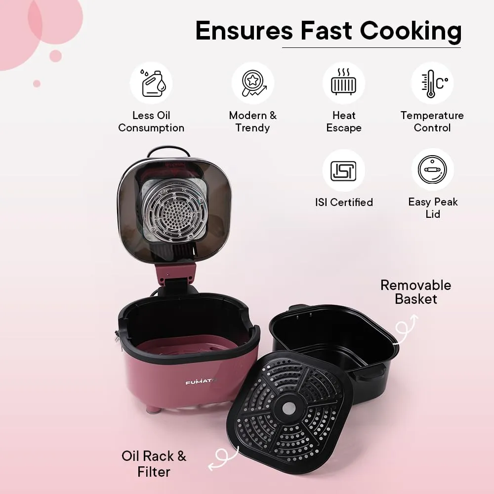 The Better Home Fumato's Kitchen and Appliance Combo| Easy Peek Air Fryer With Air Tight Food Cotainer 1040 680 410ml |Food Grade Material| Ultimate Utility Combo for Home| Pink Green