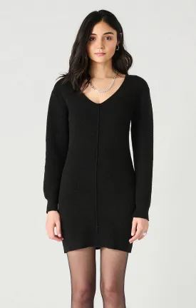 V-Neck Sweater Dress