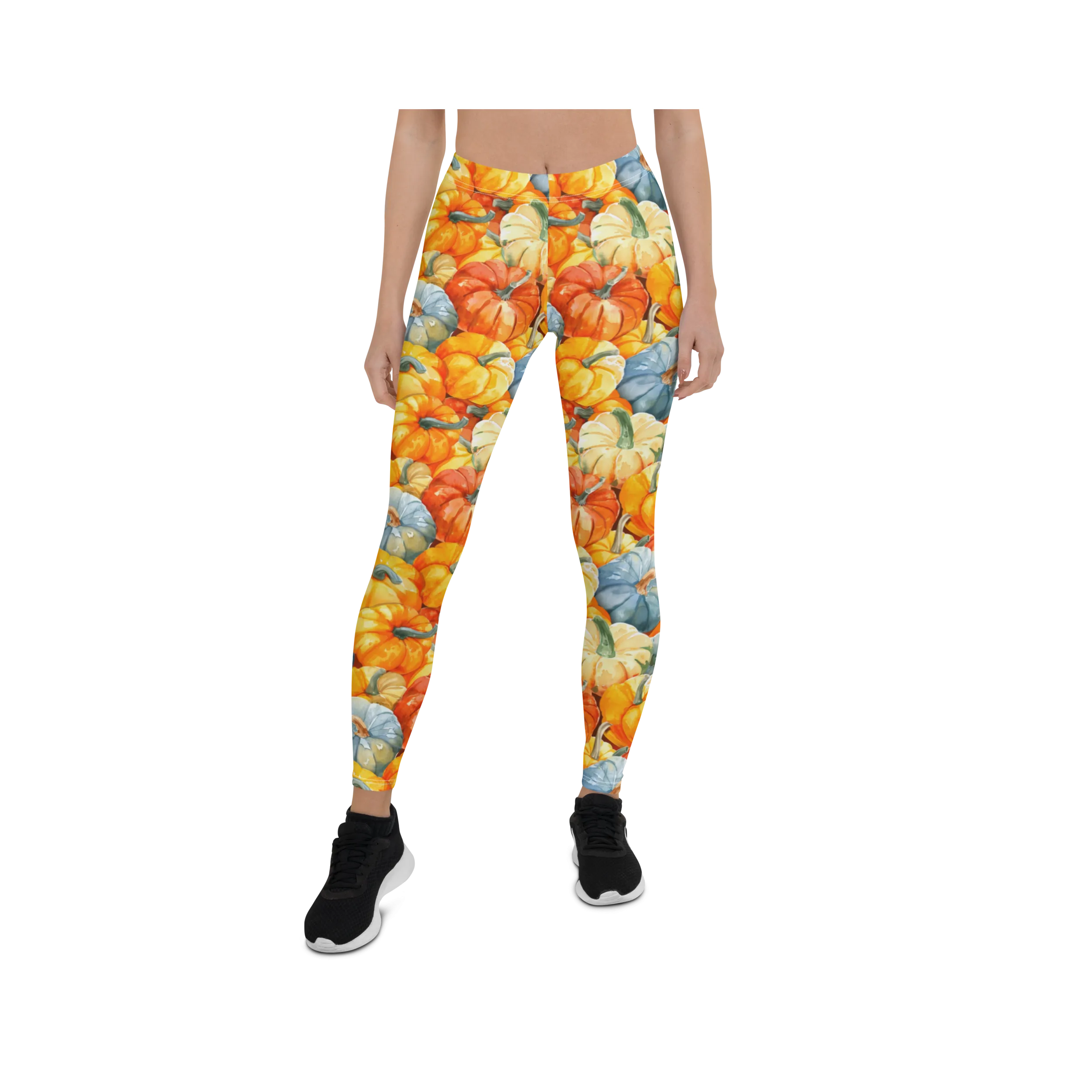 Watercolor Pumpkin Leggings