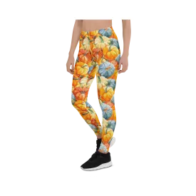 Watercolor Pumpkin Leggings