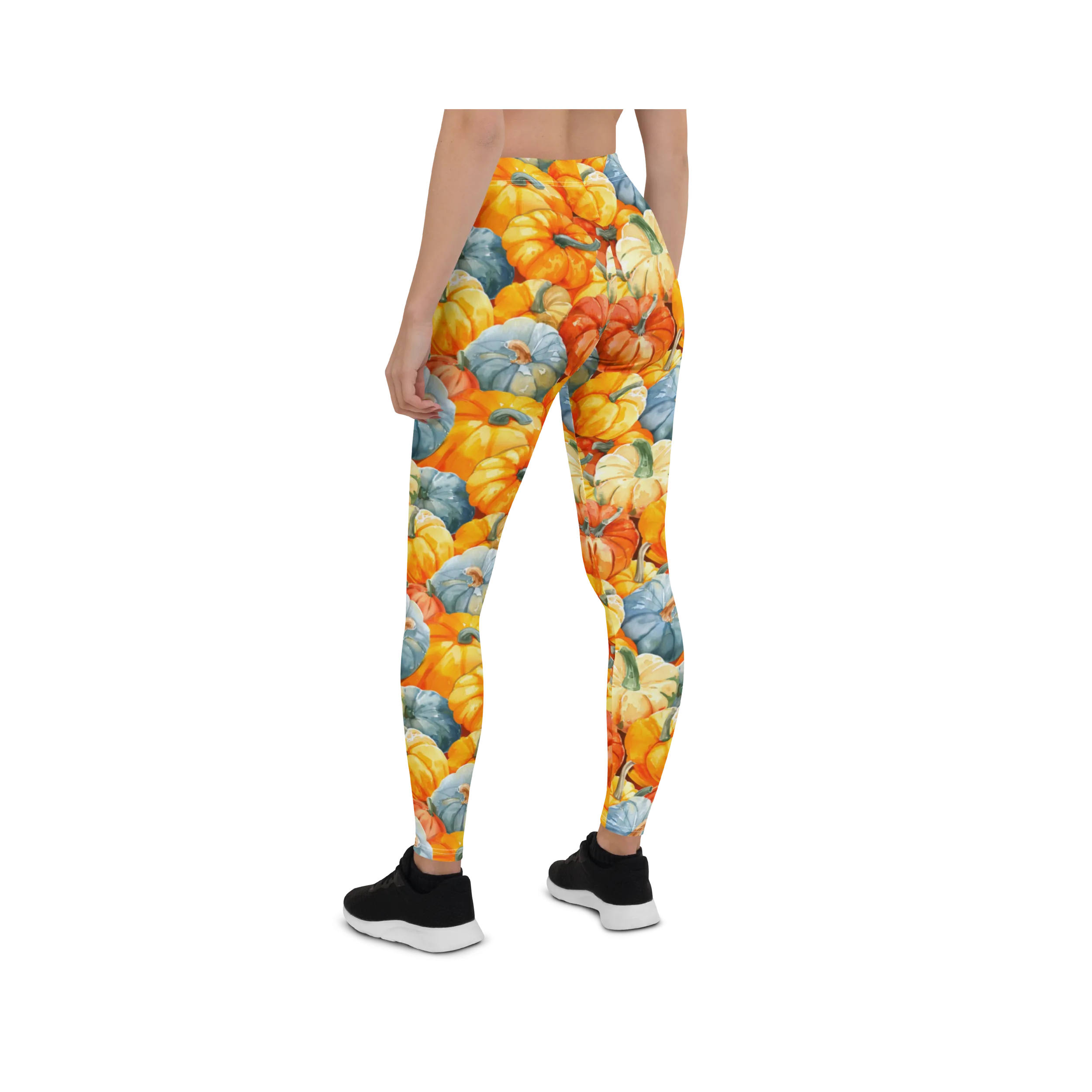 Watercolor Pumpkin Leggings