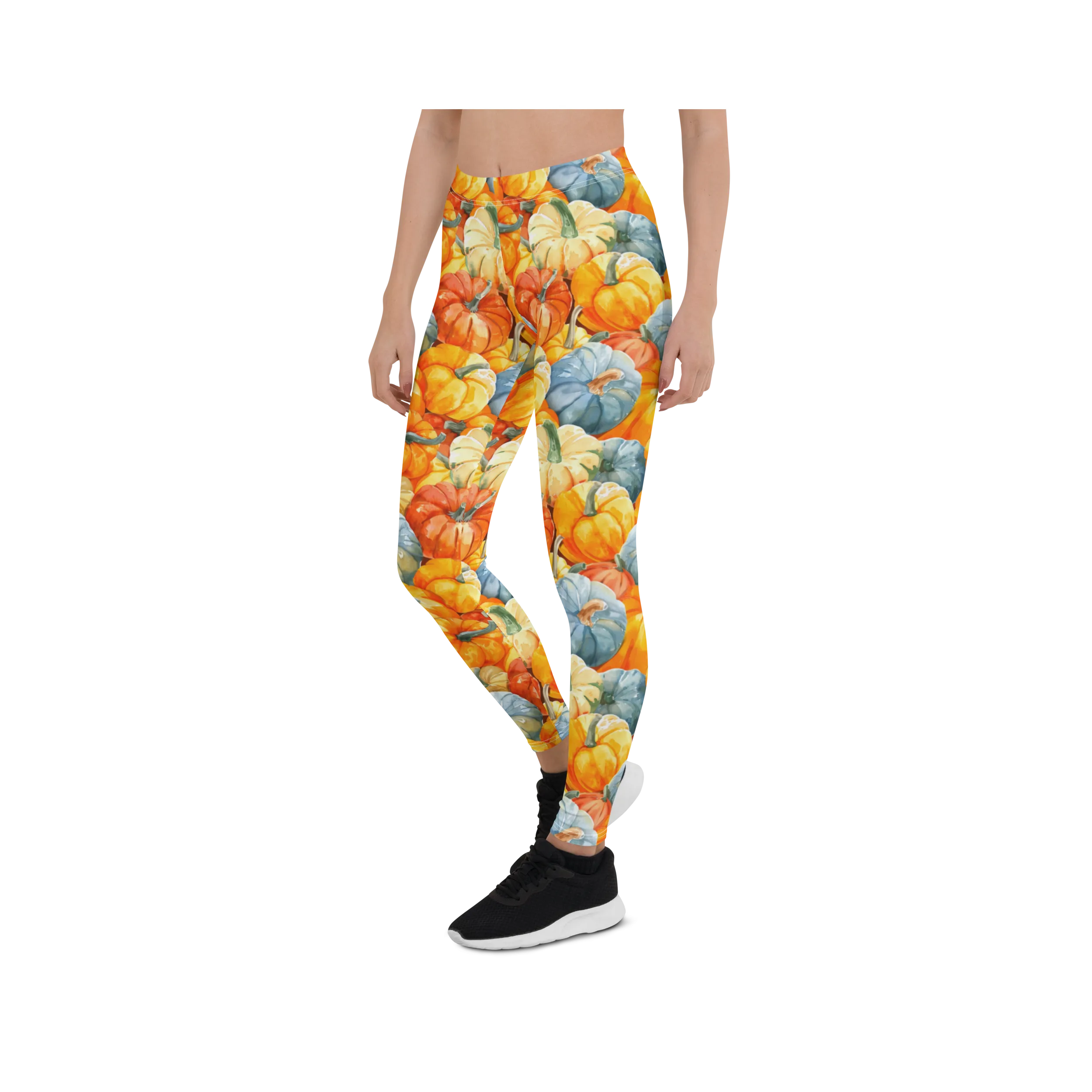 Watercolor Pumpkin Leggings