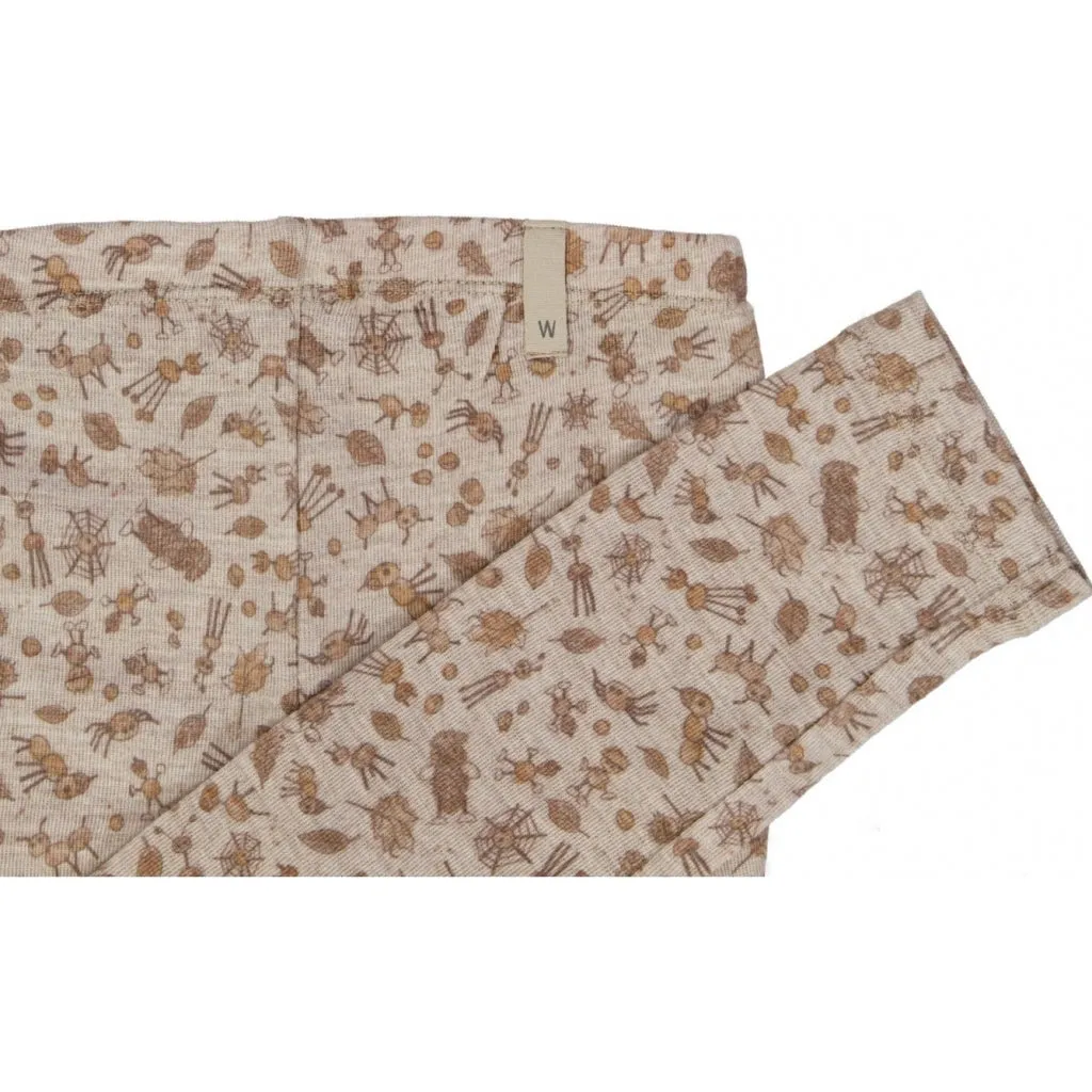 Wool Leggings - beige chestnut