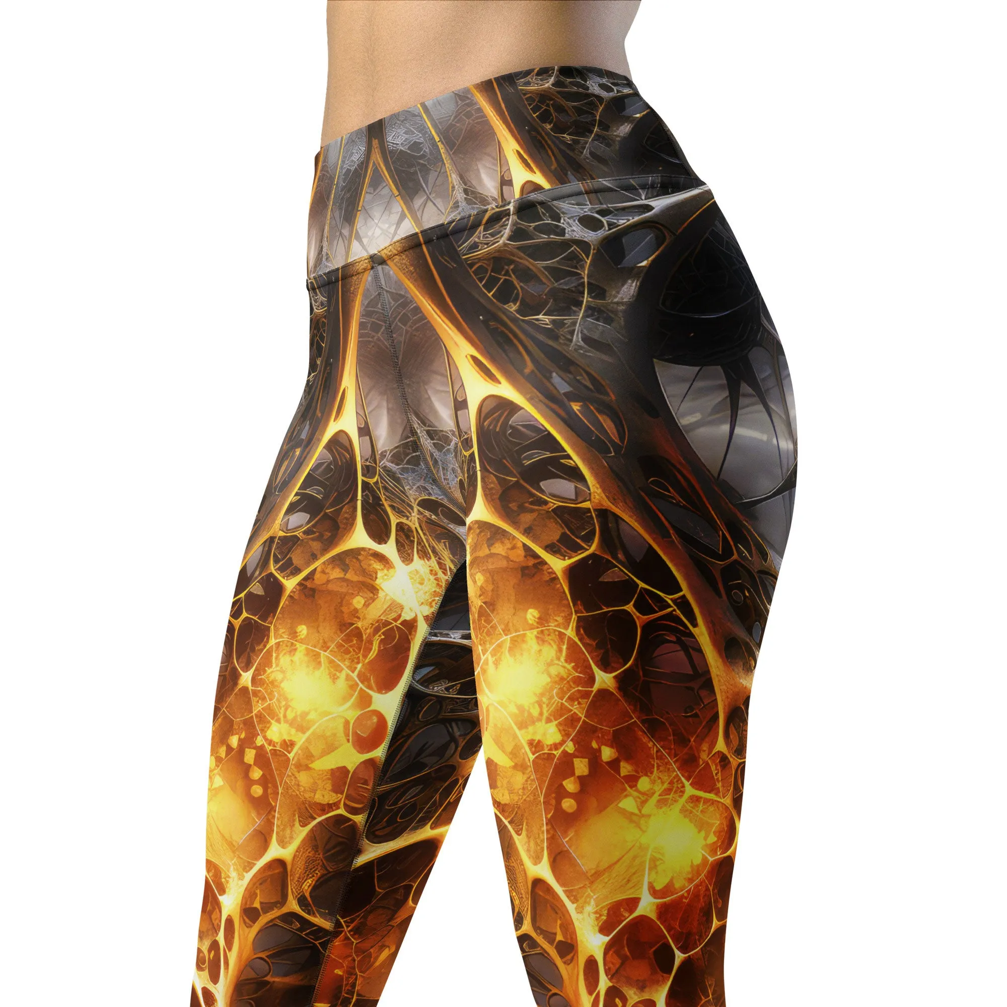 Yoga Leggings Metal Neurons