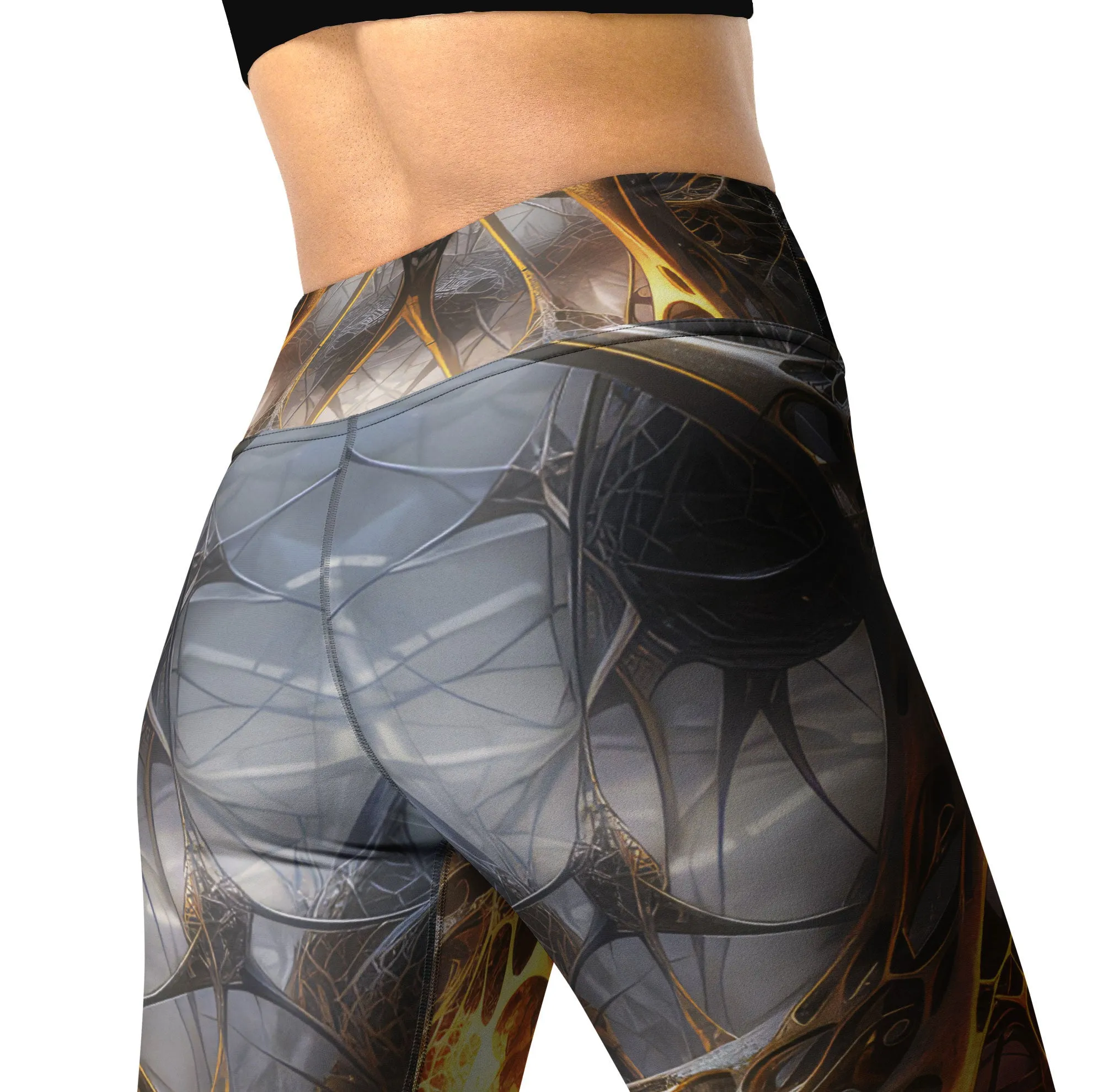 Yoga Leggings Metal Neurons